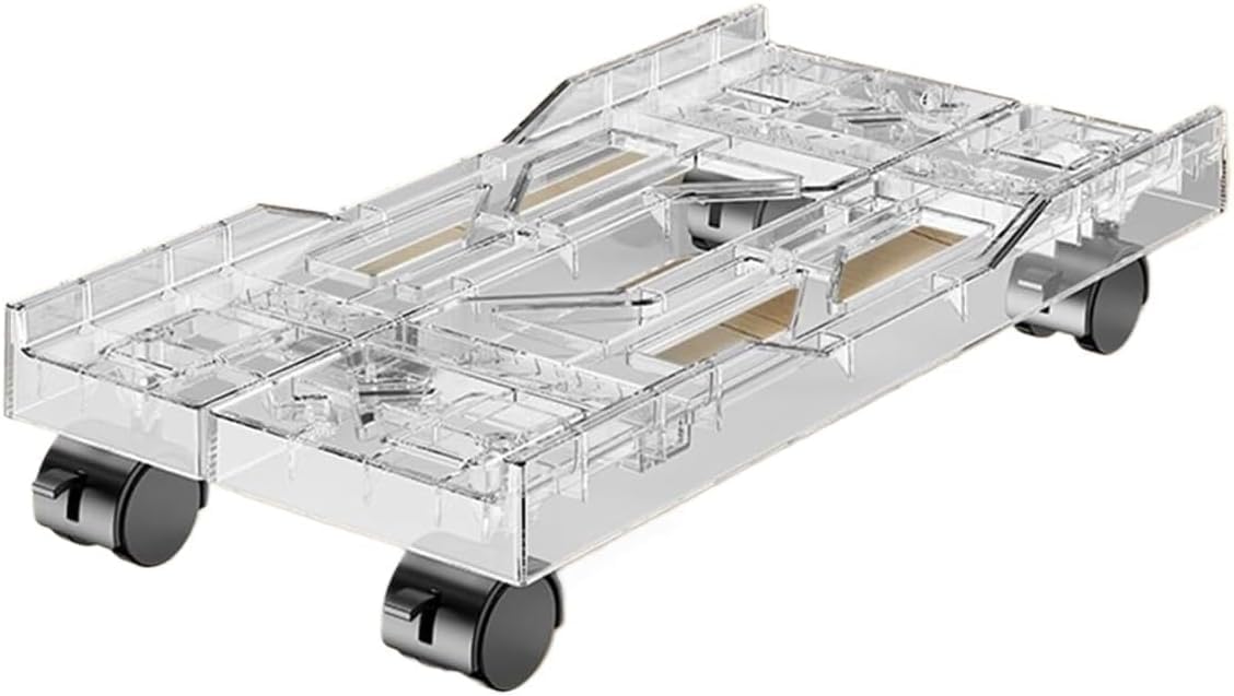 Soporte rodante, | Móvil de torre ajustable for PC con CPU y 4 ruedas giratorias que se adapta a la mayoría de las computadoras(Clear)
