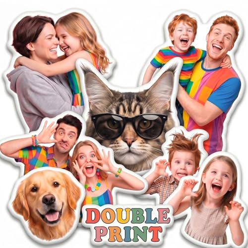 JoyBurst Custom Pillow with Face - Personalised Pillow with Photo Personalised Cushion Dog Cat Pet Body Pillows Personalised Gifts for Family Couples