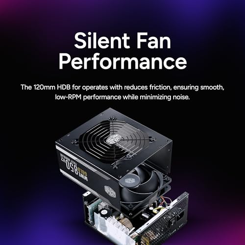 Image of Cooler Master MWE Gold 850 V2 Fully Modular Power Supply - 850W 80+ Gold Certified PSU, Dual EPS Connectors, Semi-Fanless Low Noise Design, Flat Black Cables, Reliable ATX Gaming PSU, 5-Year Warranty