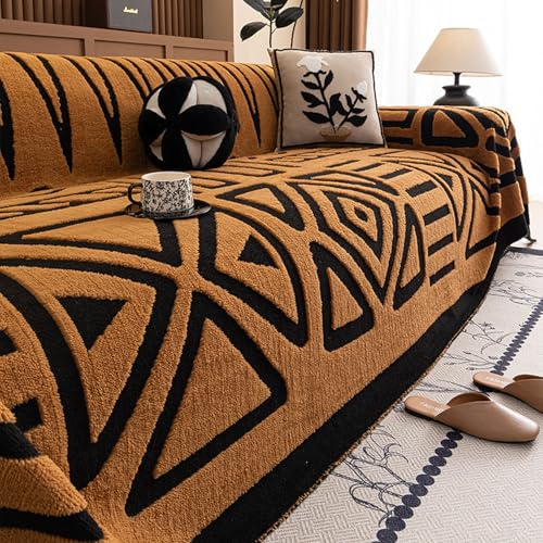 Funda Sofa 1 2 3 Plazas,Jarapas para Sofas, Funda de Sofá para Todas Las Estaciones, Colcha Multiusos para Sofas,Adecuada para Sofás, Camas, Viajes Al Aire Libre(Coffee,180 * 420cm)