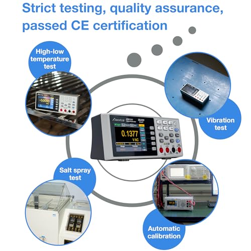 Image of ADM1041 Multimeter, Bench Multimeter Tester, 1000V DC Voltage Tester and 10A AC /DC Current, True RMS, Resistance, Frequency, Capacitance, Diode, Continuity for Multiple Testing
