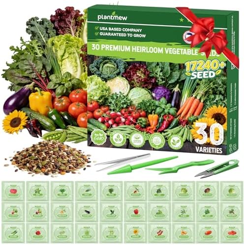30 Heirloom Vegetable Seeds for Planting- 17,240+ Non-GMO Seeds f...