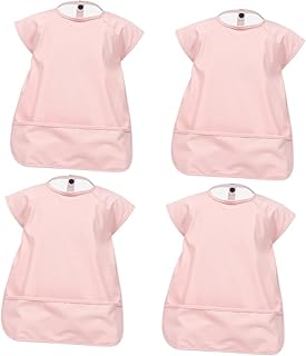 Amosfun Babadores Para Bebês 4 Peças Babadores Para Meninos Babadores Para Meninas Babadores Para Pintura De Bebês Babadores Recém-Nascidos Para Meninos Crianças Aventais Para