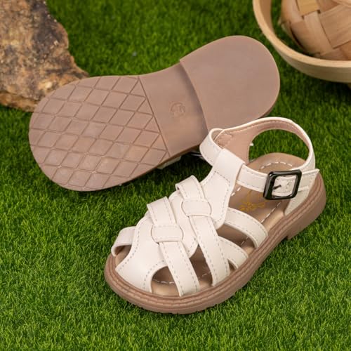 Image of Boys Girls Sandals Open Toe Breathable Princess Non-Slip Flats Summer Beach Lightweight Rubber Sole Sandals (Toddler /Little Kid)