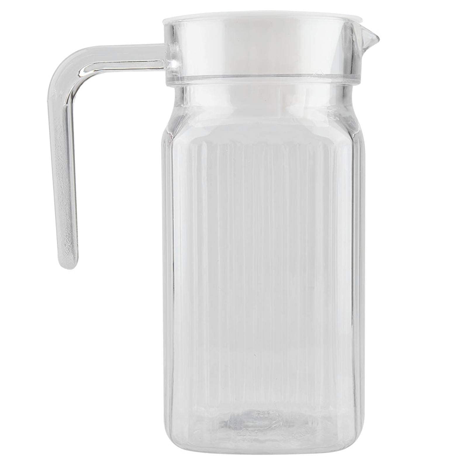 Pichet en Plastique 0,8 L Carafe Eau avec Couvercle Poignée