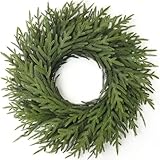 26' Norfolk Pine Wreath for Front Door, Artificial Christmas Wreaths Faux Green Fake Pine Needles Wreath for Front Door Wall Windows Indoor Outdoor Christmas Decor