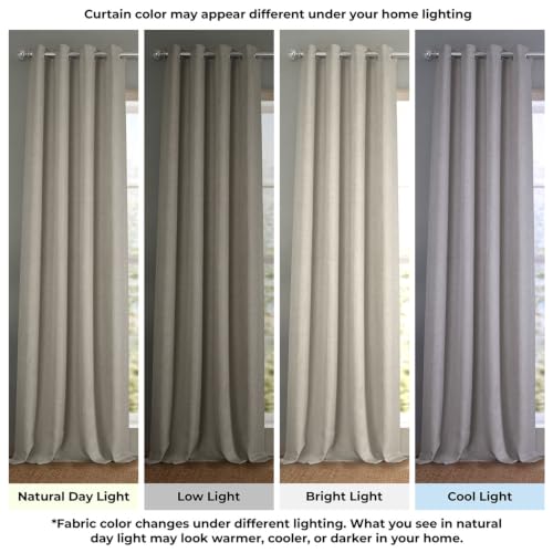 Image of HPD Half Price Drapes Grommet Linen Curtains 84 Inches Long Room Darkening Curtains for Bedroom & Living Room (1 Panel), 50W x 84L, Oatmeal