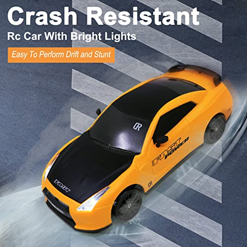 Image of Remote Control Car RC Drift Car 2.4GHz 1:24 Scale 4WD 20KM /H High Speed Model Vehicle with LED Lights Drifting Tire Racing Sport Toy Car for Adults Boys Girls Kids Gift