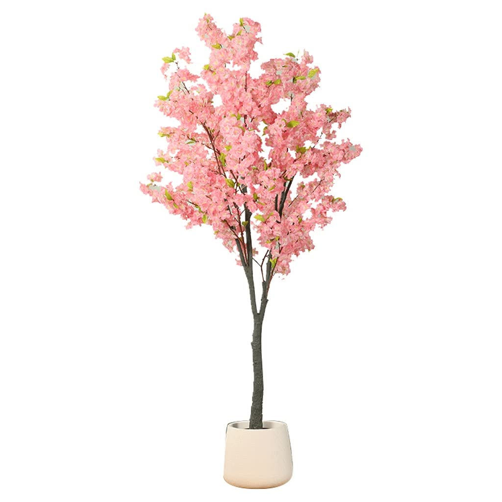 Faux Tree Artificial Cherry Tree Plant 27 Inch Fake Blossom Ornamental for Indoor Display Decoration Faux Plants Indoor
