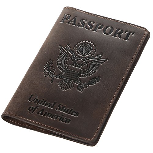 Shvigel Travel Wallet - Passport Holder - Genuine Leather - for Men & Women - Passport Cover Case (Brown)