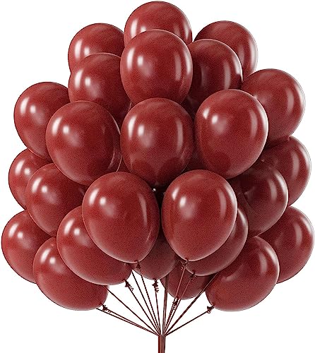 Image of 50 Pcs Retro Balloons Made of Strong Rubber (Retro Red)