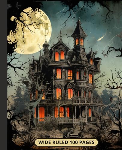 Haunted House Composition Notebook: Vintage Style Spooky Creepy C...