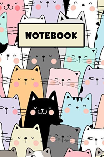 Cat Notebook: Cute cats lined pages, cute colorful cat notebook journal, kids cats composition book, Notebook Journal for Teens Kids Students Back to ... cats diary for women, 6x9 inches, 120 pages