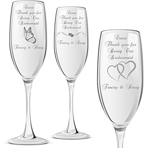 Personalised Engraved Champagne Flute Gift Cover