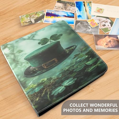 Álbum de fotos autopropósito DIY Scrapbook, tapa de cuero PU, anillado, 40 páginas, tamaño 11.8 x 11.2 pulgadas miniatura 5