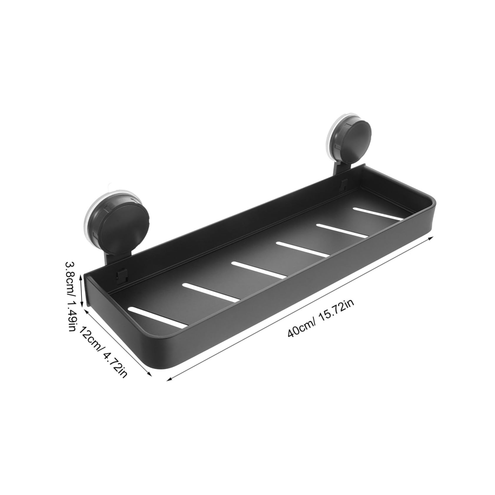 Zerodeko Bathroom Suction Cup Shelf No Drill Floating Storage Rack for Toiletries Makeup Efficient Organization for Smooth Surfaces Easy Installation Grey Wall Mount