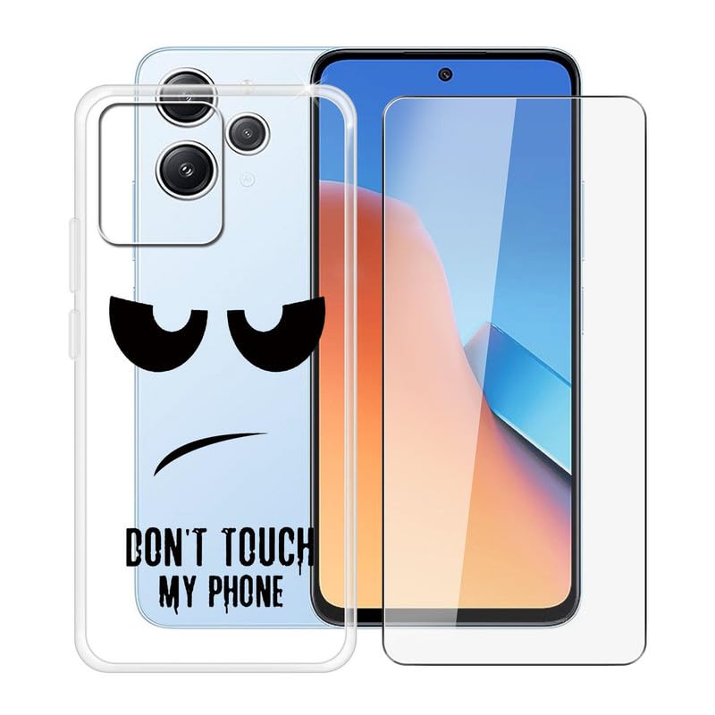 Cover Compatibile per Xiaomi Redmi Note 12 4G con 2 Pellicola Vetro Temperato, Morbido Silicone ed Antiurto Protettivo Bumper TPU Gel Smartphone Custodia Case - Trasparente