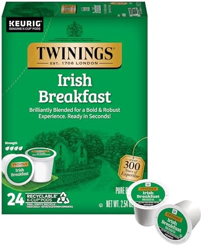 Twinings Irish Breakfast Black Tea K-Cups For Keurig, 24 CT Box (1 Pack)