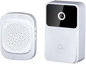 Campainha Inteligente Sem Fio com Câmera HD Visão Noturna e Áudio Bidirecional Monitoramento Wi-Fi