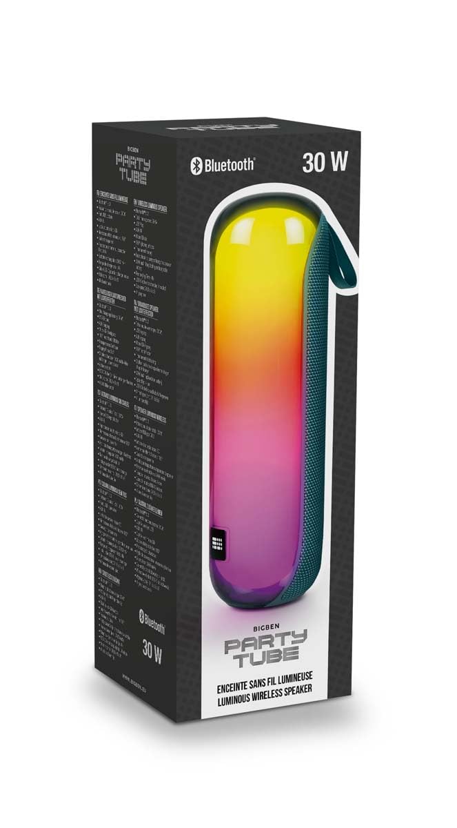 Bigben Enceinte Lumineuse sans Fil 180° PARTYBTTUBEBL