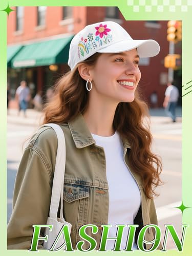 Image of Biggun Trendy Embroidered Baseball Cap for Girls Women Men - Adjustable Soft Breathable Hats for Casual Wear