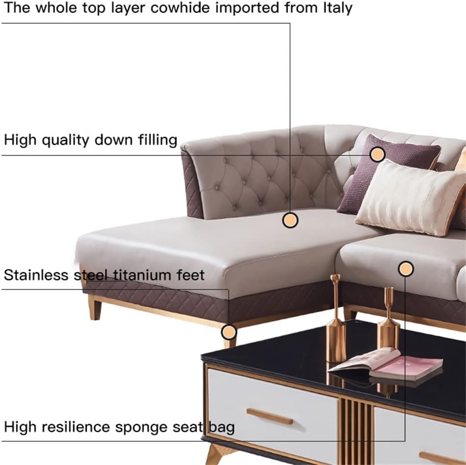 Antique Imported Leather Three-Person Sofa Recliner Full-Size Bed