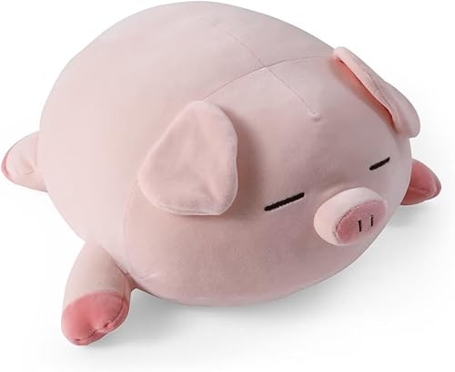 Miniatura 4 de Animal de peluche con peso de 15.7 pulgadas, lindo juguete de peluche con peso de cerdo para niños y adultos, regalo de ansiedad, almohada de cerdo
