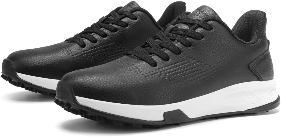 Men's Golf Shoes with Spikes, Suitable for Greens & Outdoor Grass, Waterproof & Slip-Resistant Golf Footwear for Men & Women