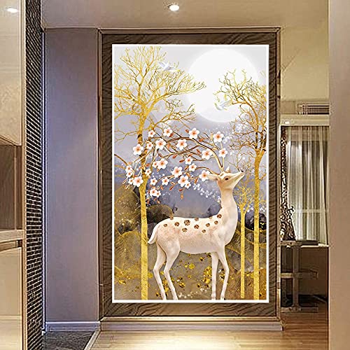 Peinture Diamant 5D Cerf Sika Grand Format 70x140cm Broderie Point de Croix - 2