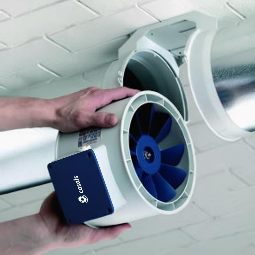 Extractor en línea 100 mm silencioso | Ventilador conducto helicocentrífugo 260 m³/h | 2 velocidades | ventilación baño cocina | KUVIO 100 de Casals