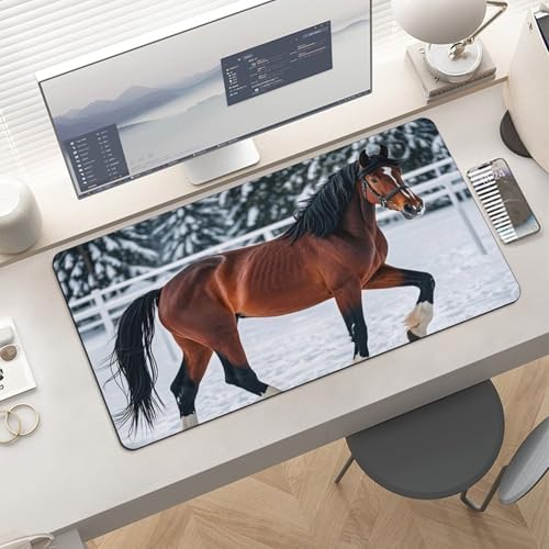 Desk Pad Protector 24x12 Inch Extended Sports Horses Mouse Mat miniatura 6