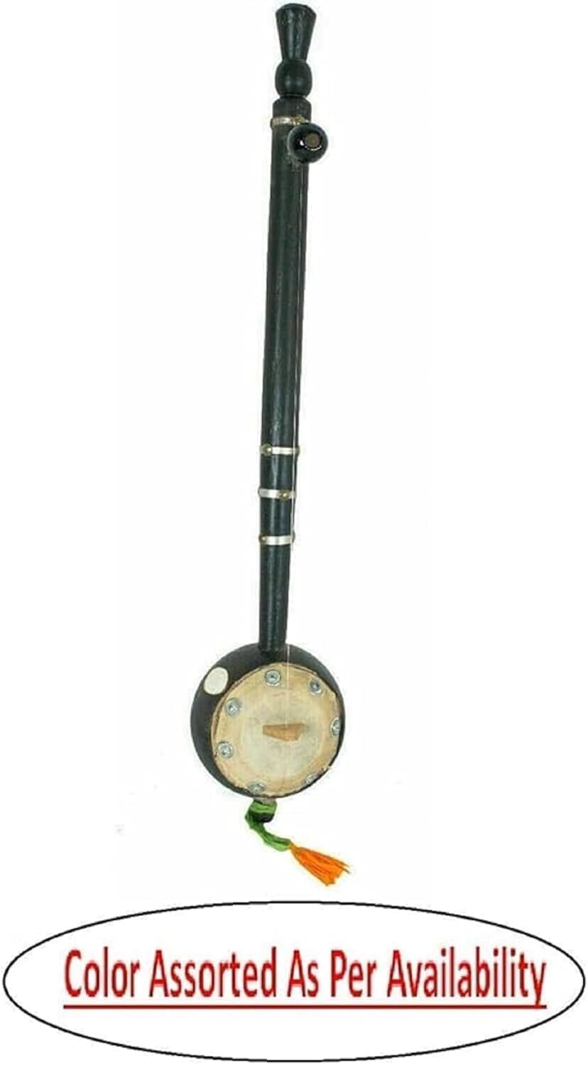 Iktara indien fait à la main en bois (Tumbi) – Pièce d'exposition d'instruments de musique folkloriques traditionnels et jouant de la musique