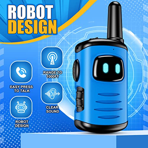 Walkie Taklies Toys For Kids 3-6: Dastion-99 Mini Robots Walkies Talkie Birthday Gifts For 3 4 5 6 Year Old Boys Toys For 3-5 Year Old Boy Outdoor Games For Kid Blue 2 Pack #TOP4