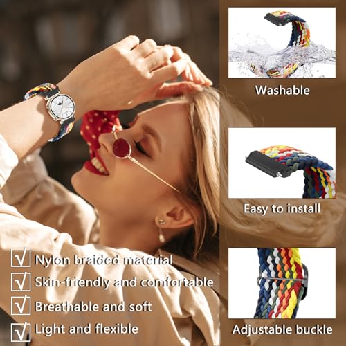 MaEiol 18mm Straps Nylon Braided for Huawei Watch GT 6/5/4 41mm / Huawei Watch 5/GT 5 Pro 42mm / Garmin Venu 4/Venu 3S 41mm /Garmin Forerunner 265S/255S - Image 3