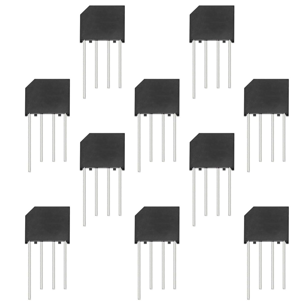 10 pezzi diodo raddrizzatore a ponte KBP307 monofase, 700 V/3 A, diodi elettronici al silicio a onda intera da 3 Ampere e 700 Volt, 4 pin