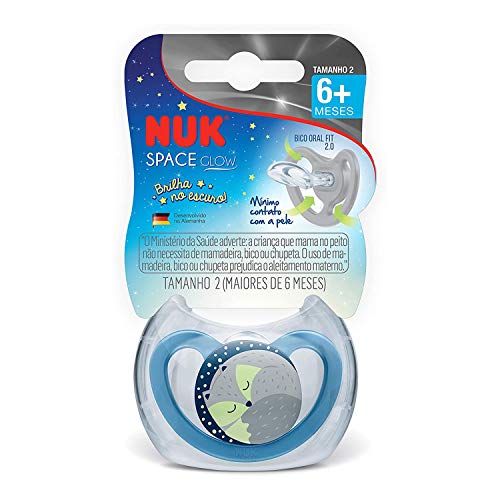 NUK Chupeta Space Glow Silicone Boy S2 Azul