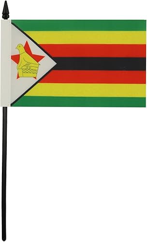 Miniatura 84 de Bandera de mesa Sierra Leona de 5 x 8 pulgadas, bandera de escritorio de Sierra Leona, 8.3 x 5.5 in, barra y base de plástico negro AZ FLAG