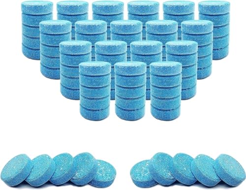 Image of NETFLY Car Wiper Detergent Effervescent Tablets Washer Auto Windshield Cleaner Glass Wash Cleaning Tablets Pack of 70