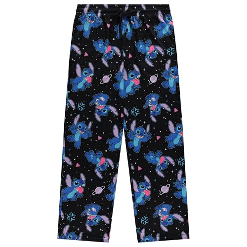 Disney Men’s Pajama Lounge Pants - Comfortable Mickey Mouse Lilo & Stitch and Donald Duck Lounge Sleepwear for Adults (Navy, Small)