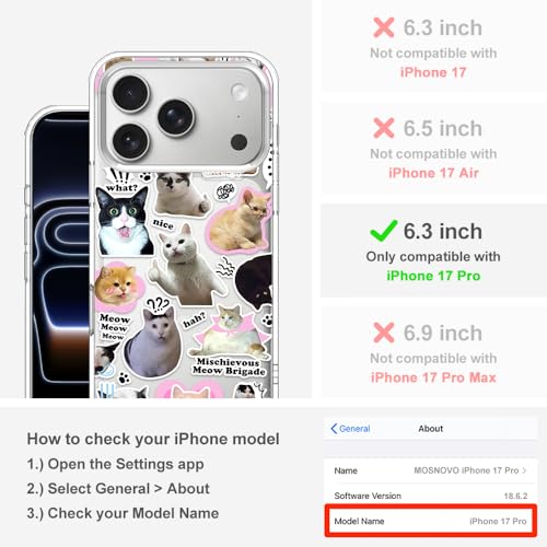 Coque iPhone 17 Pro transparente antichoc et imprimée chat - 2