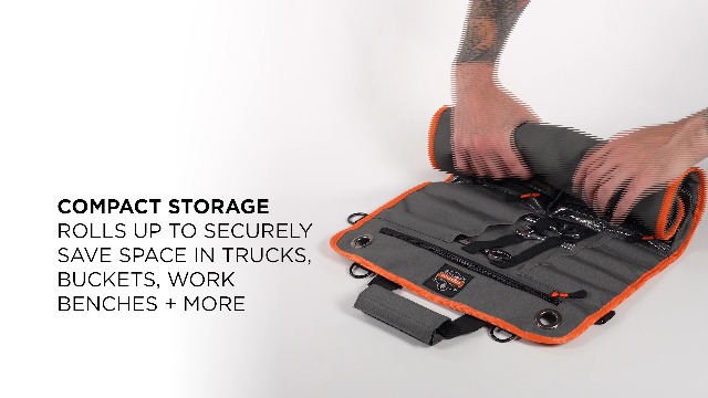 Ergodyne Arsenal 5874 Roll Up Tool Bag with Clear Zippered Pockets