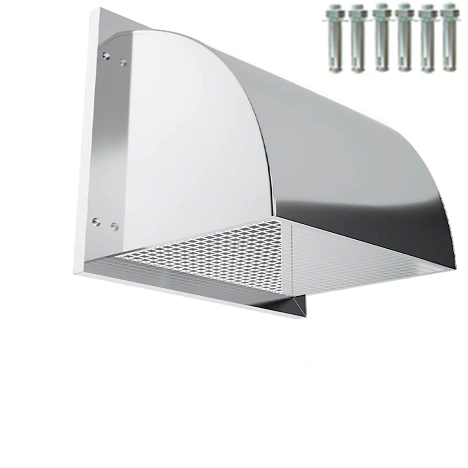 Couvercle de ventilation mural contre la pluie et les insectes pour conduit de 30cm