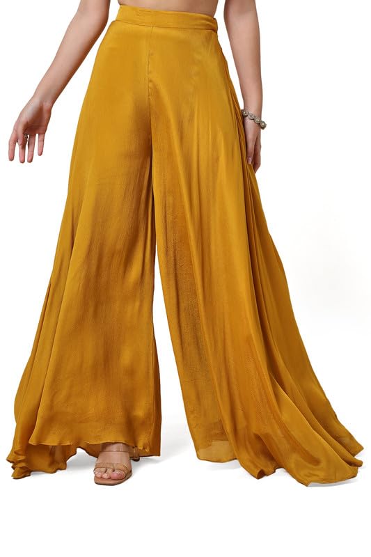 Soch Abito da donna in broccato Zari senape con Dupatta