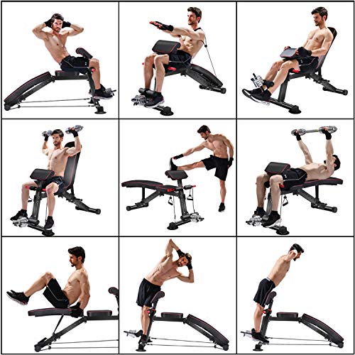 Adjustable Weight Bench Utility Workout Bench for Home Gym,Foldable Incline Decline Benches for Full Body Workout