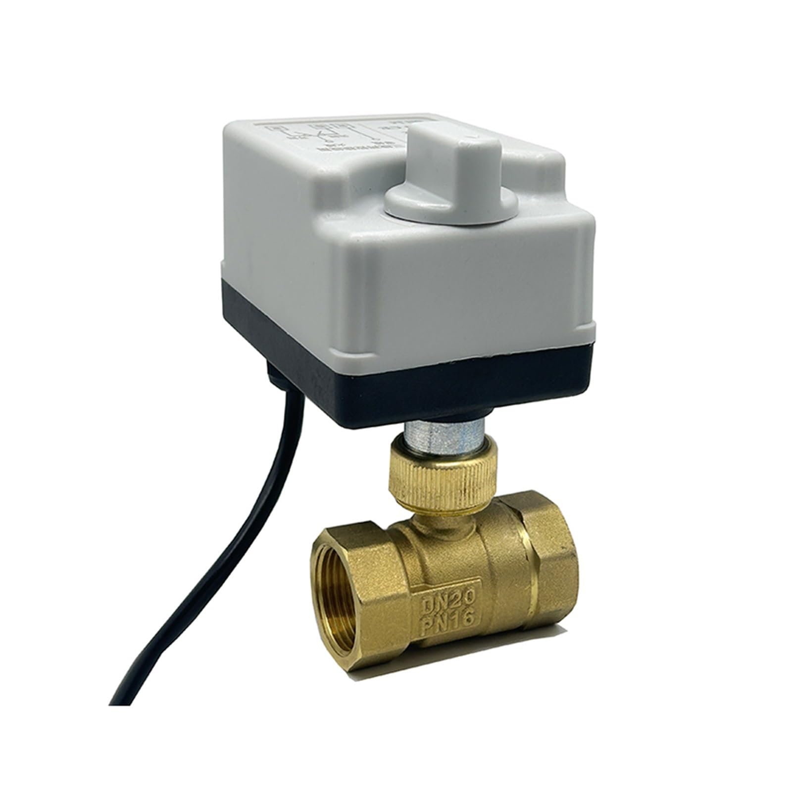 VSPPJYFG 3/4" Two Way Motorized Ball Valve With Manual Switch 220V 12V 24V Brass Electric Ball Valve 3-Wire 2 Point Control(24VDC)