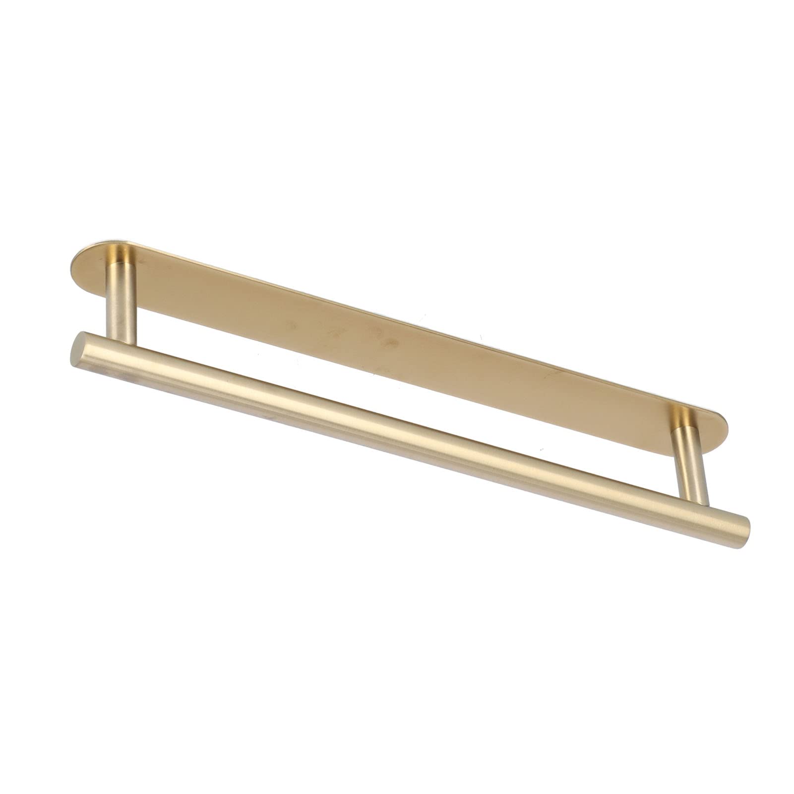 SIXRUN Toallero, Toallero Adhesivo de Acero Inoxidable 304, Varilla única de Oro Cepillado, Montaje en Pared sin Taladro, Soporte Resistente a la Oxidación para Baño, Cocina, Gabinete, Hogar (60cm)