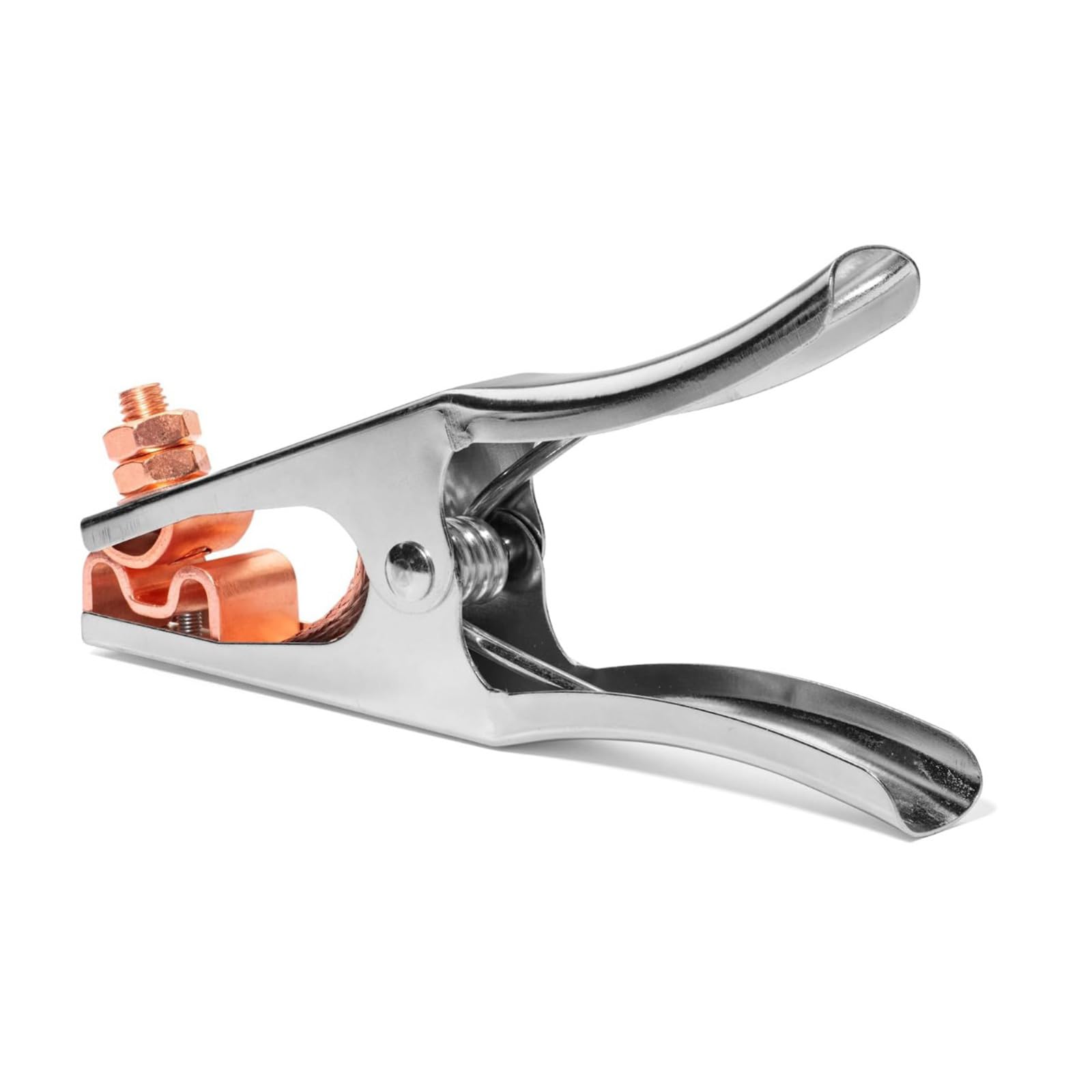 Power Welding Ground Clamp Heavy Duty 500A Copper Plated Jaw Braided Welding Earth Clip Tool for Braided Copper Shunt Ground Clamp
