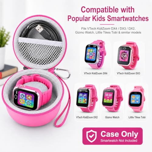 Rangement Vtech KidiZoom DX2 contre les rayures et câbles perdus rose - 2