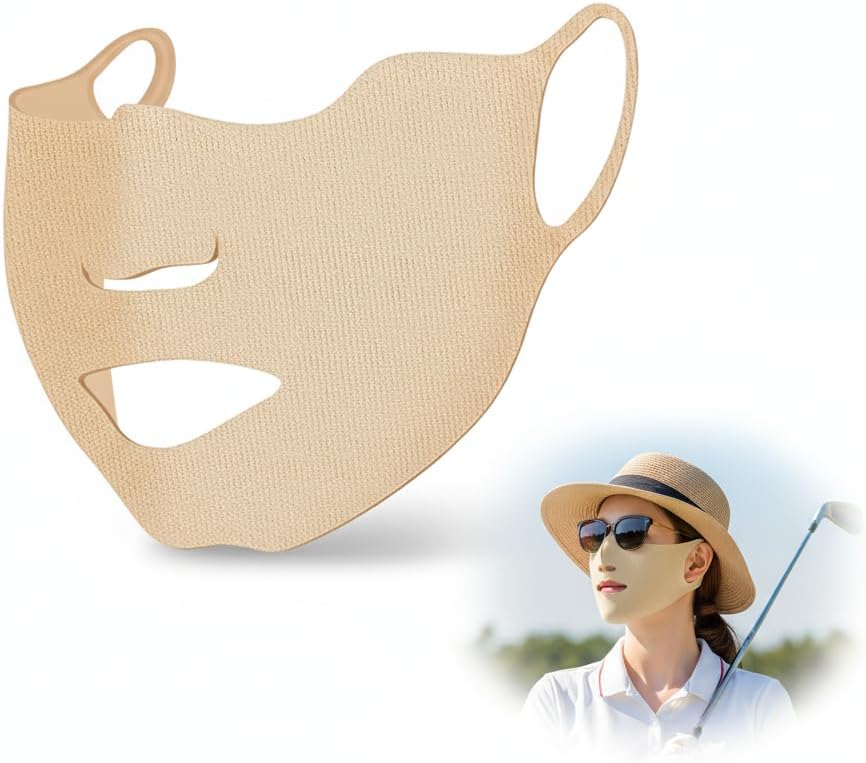 Golf Sunscreen Patch, 5 PCS Outdoor UV Protection Mask, Hydrating Gel Skin Care, Lifting Collagen Mask, Suitable for Outdoor Sports, Cycling, Mountain Climbing