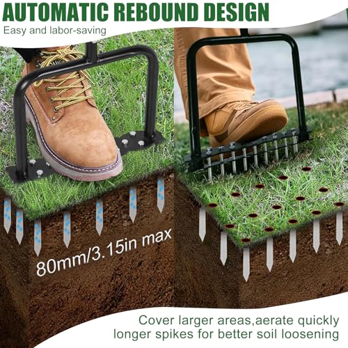 Herramienta manual de aireación para césped de acero inoxidable miniatura 3